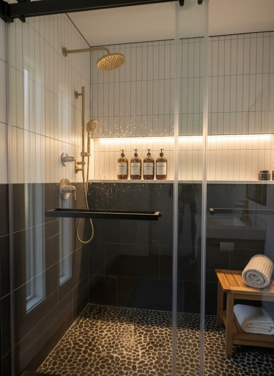 Luxury bathroom layout concept