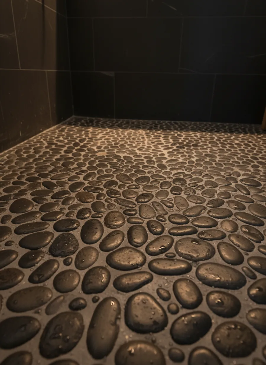 Matte black fixture contrast inspiration